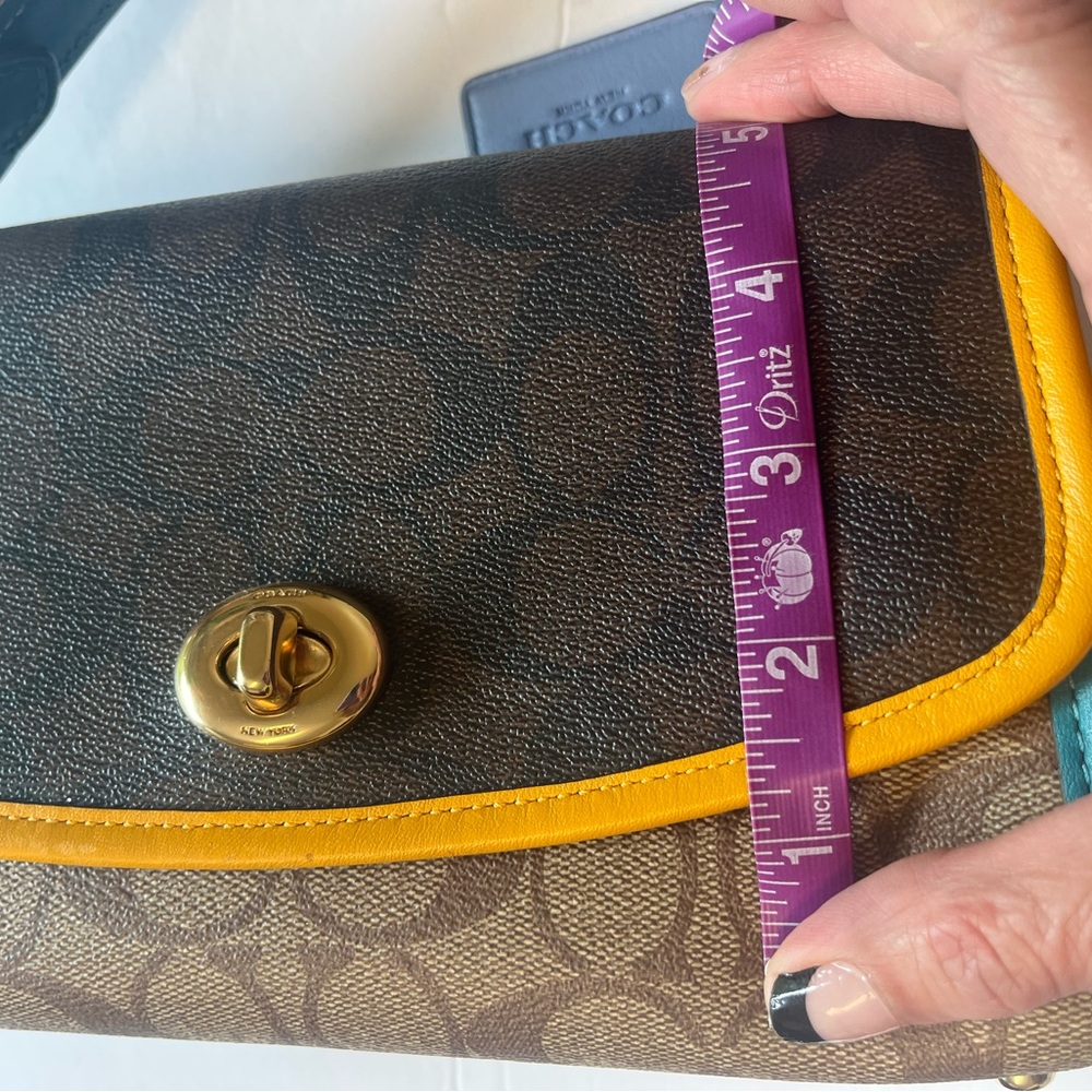 Coach Signature Colorblock Small Top Handle Bag in Multicolor. - Picture 13 of 14